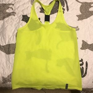 Fluorescent Yellow Under Armour Running Tank